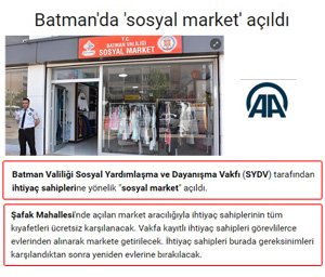 Batman'da 'Sosyal Market' Açıldı